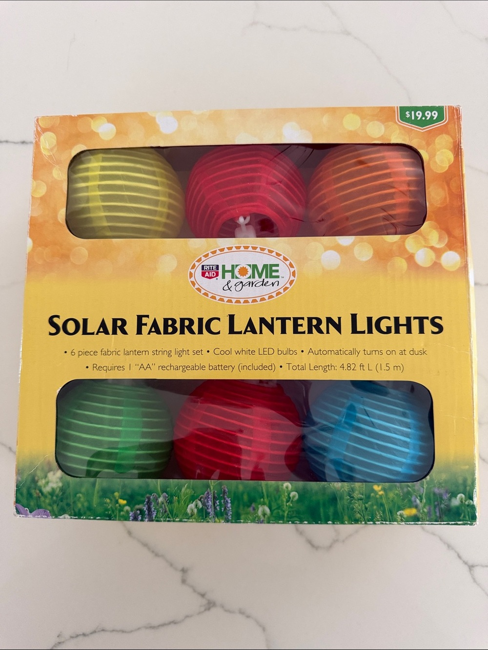 Solar Fabric Lantern Lights - Multicolor